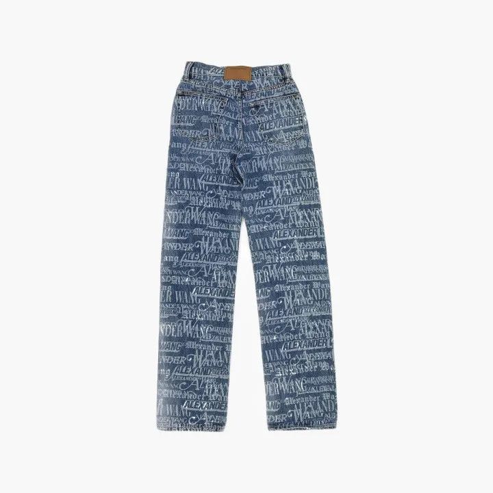 Alexander Wang Alexander Wang SS24 Logo Print Denim Pants 0079 Size 23" - 2 Thumbnail