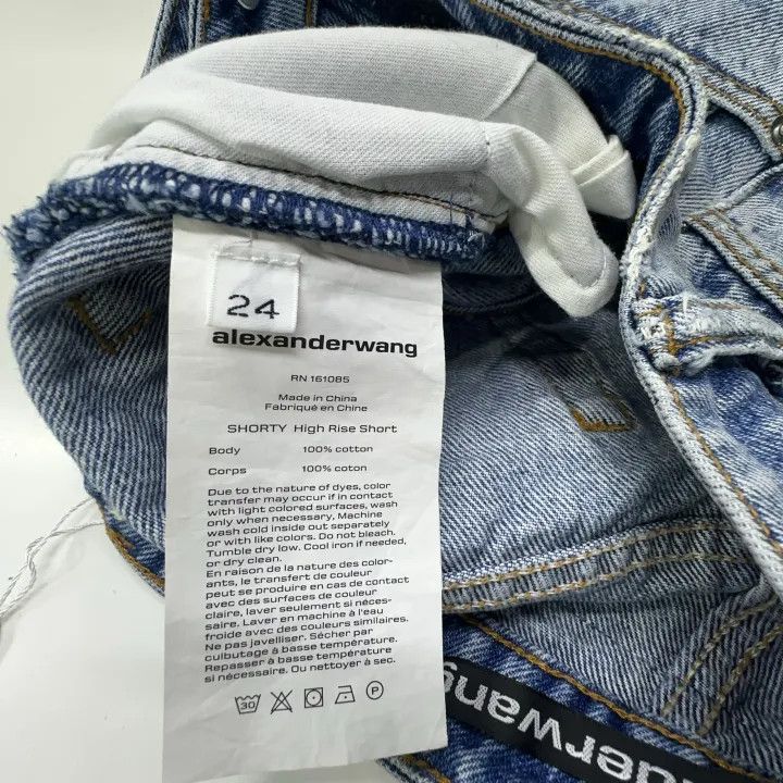 Alexander Wang Alexander Wang High-Waisted Denim Shorts in Blue 0079 Size 24" / US 00 / IT 34 - 5 Thumbnail