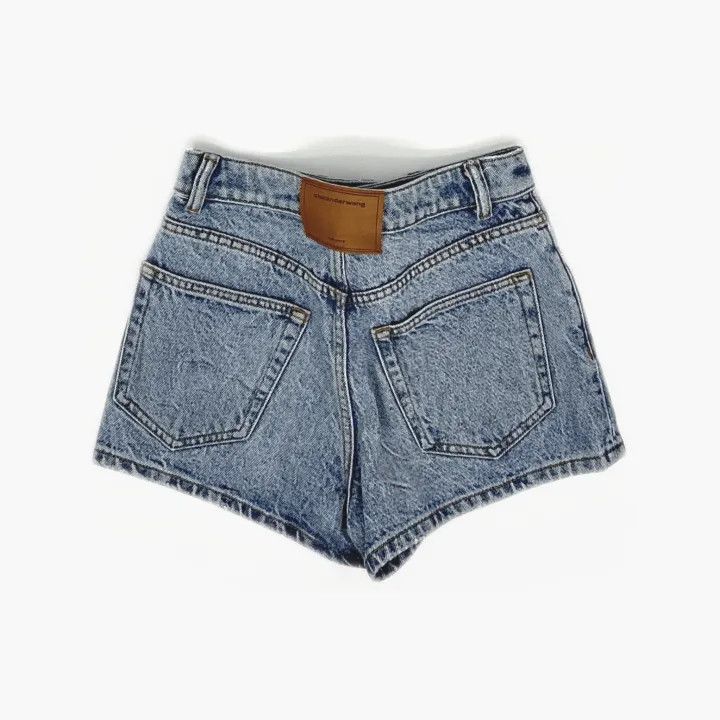 Alexander Wang Alexander Wang High-Waisted Denim Shorts in Blue 0079 Size 24" / US 00 / IT 34 - 3 Thumbnail