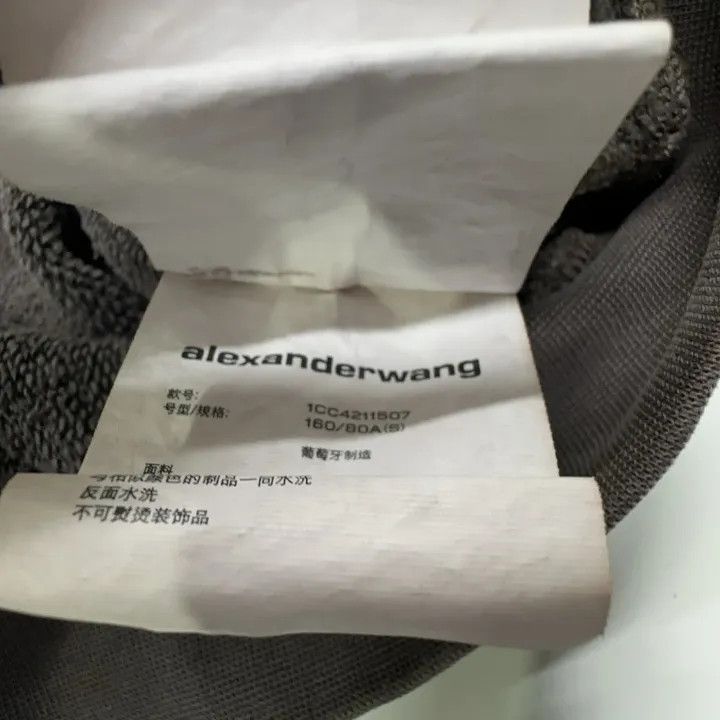 Alexander Wang Alexander Wang Brown V-Neck Cropped Sweatshirt 0079 Size S / US 4 / IT 40 - 4 Thumbnail