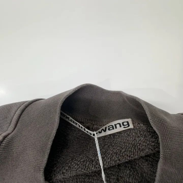 Alexander Wang Alexander Wang Brown V-Neck Cropped Sweatshirt 0079 Size S / US 4 / IT 40 - 3 Thumbnail