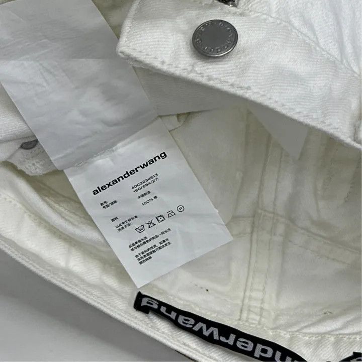 Alexander Wang Alexander Wang High-Waist White Shorts for Women 0079 Size 27" / US 4 / IT 40 - 3 Thumbnail
