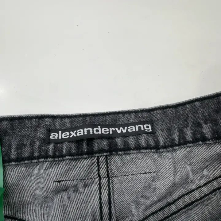 Alexander Wang Alexander Wang Zippered Gray Denim Pants for Women 0079 Size 24" / US 00 / IT 34 - 3 Thumbnail
