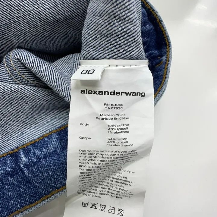 Alexander Wang Alexander Wang Denim Crop Button-Up Vest 0079 Size XXS / US 00 / IT 34 - 4 Thumbnail