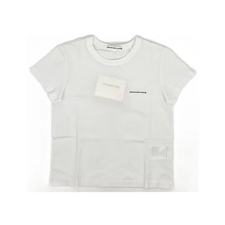 Alexander Wang Alexander Wang White Graphic Short Sleeve T-Shirt 0079 Size XS / US 0-2 / IT 36-38 - 2 Thumbnail