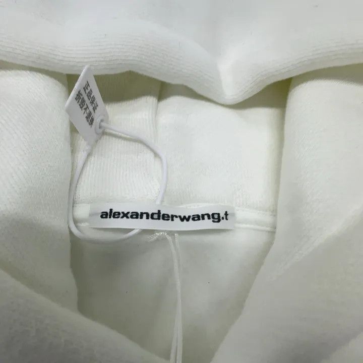 Alexander Wang Alexander Wang Logo Embossed Hooded Sweatshirt 0079 Size L / US 10 / IT 46 - 5 Thumbnail