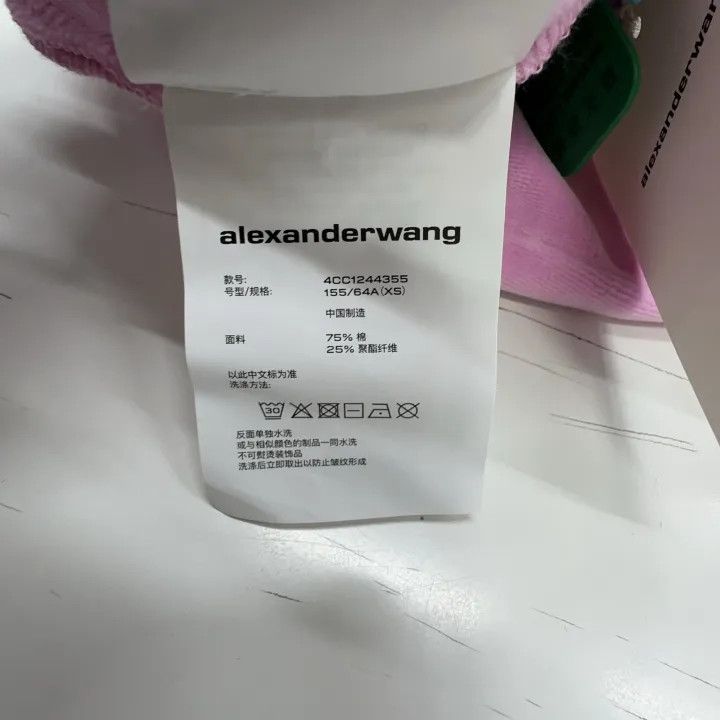 Alexander Wang Alexander Wang Pink High-Waisted Velvet Sweatpants 0079 Size 23" - 4 Thumbnail