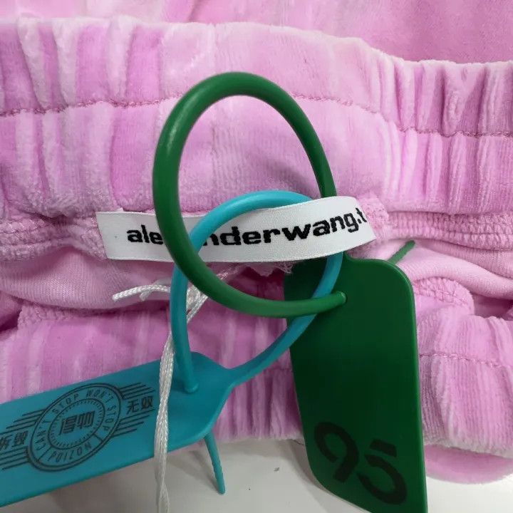 Alexander Wang Alexander Wang Pink High-Waisted Velvet Sweatpants 0079 Size 23" - 2 Thumbnail