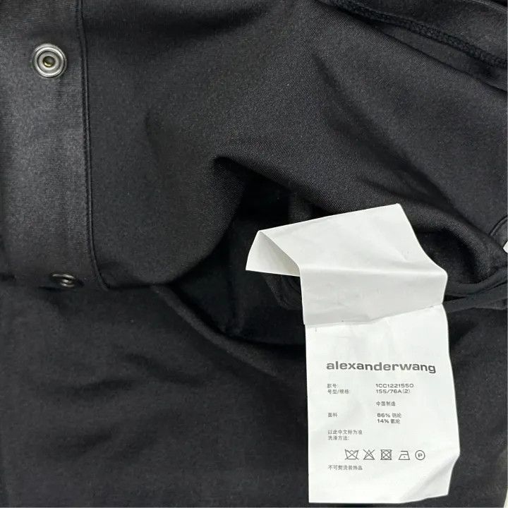 Alexander Wang Alexander Wang Logo Print Black Long Sleeve Shirt 0079 Size XS / US 0-2 / IT 36-38 - 2 Thumbnail