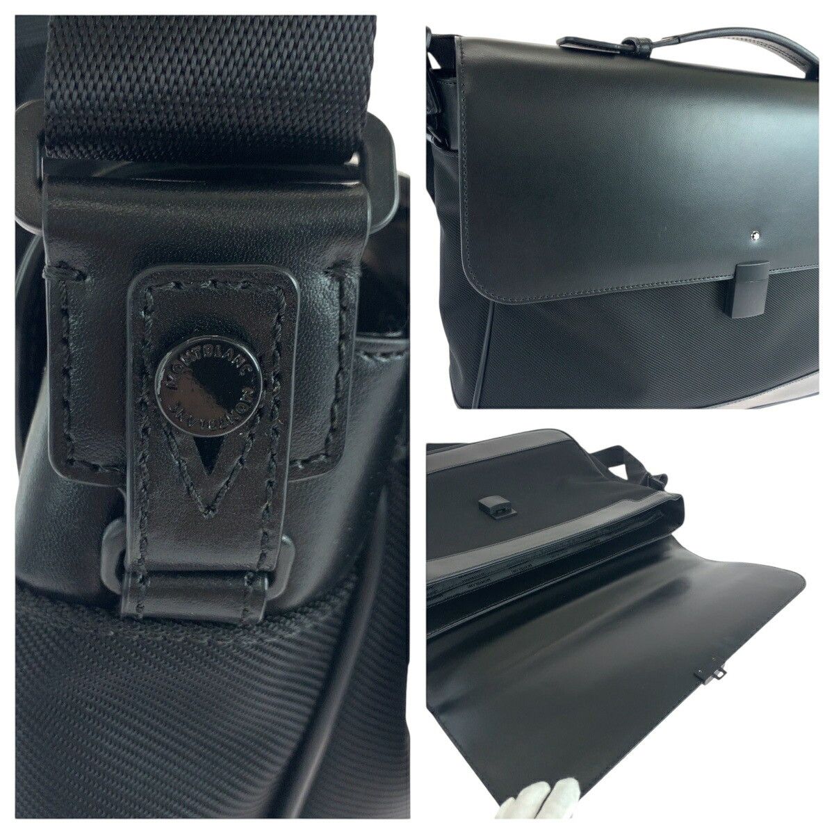 Montblanc Montblanc Montblanc Nightflight Canvas/Leather 2way Briefcase Canvas Business Bag 114840 DUTY FREE for USA Size ONE SIZE - 6 Thumbnail