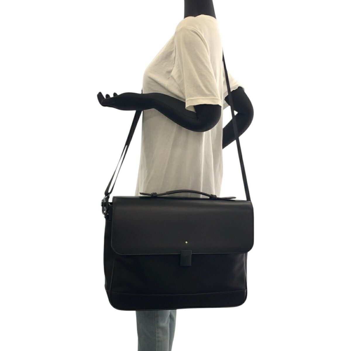 Montblanc Montblanc Montblanc Nightflight Canvas/Leather 2way Briefcase Canvas Business Bag 114840 DUTY FREE for USA Size ONE SIZE - 7 Thumbnail