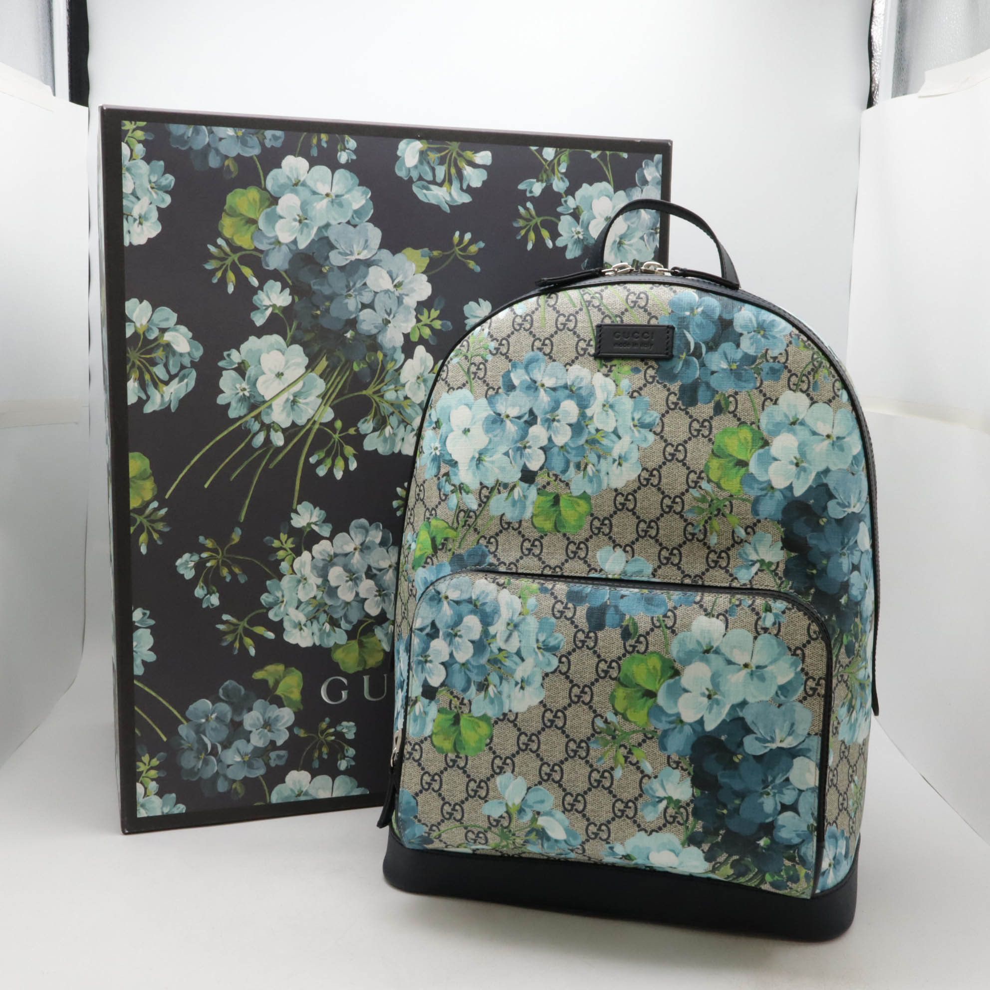 Gucci Gucci Gucci GG Blooms GG Supreme PVC Leather Backpack Canvas Backpack 406370 Size ONE SIZE - 8 Thumbnail