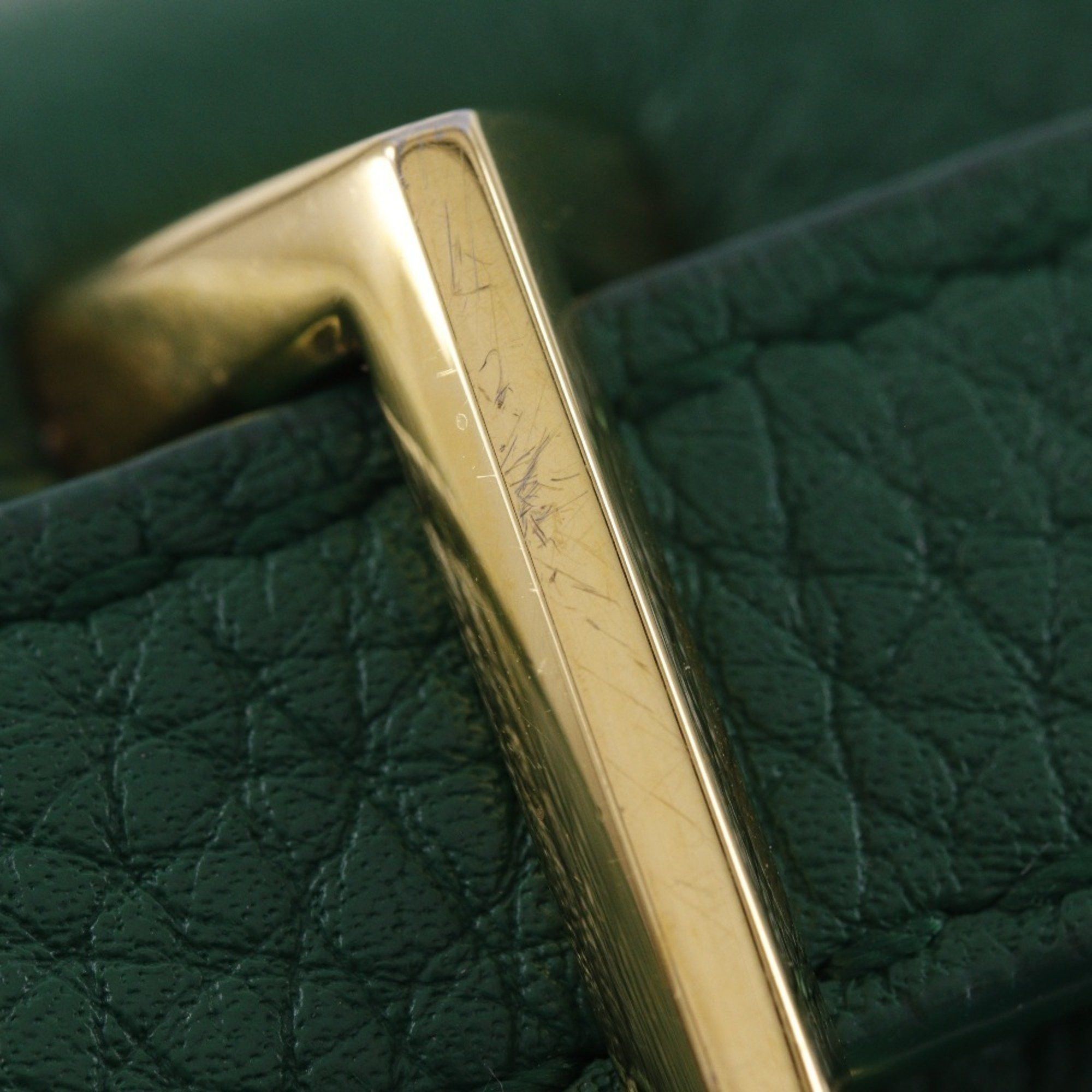 Bottega Veneta Bottega Veneta Mounting Envelope Shoulder Bag Chain Leather Green Flap Women's Size ONE SIZE - 7 Thumbnail