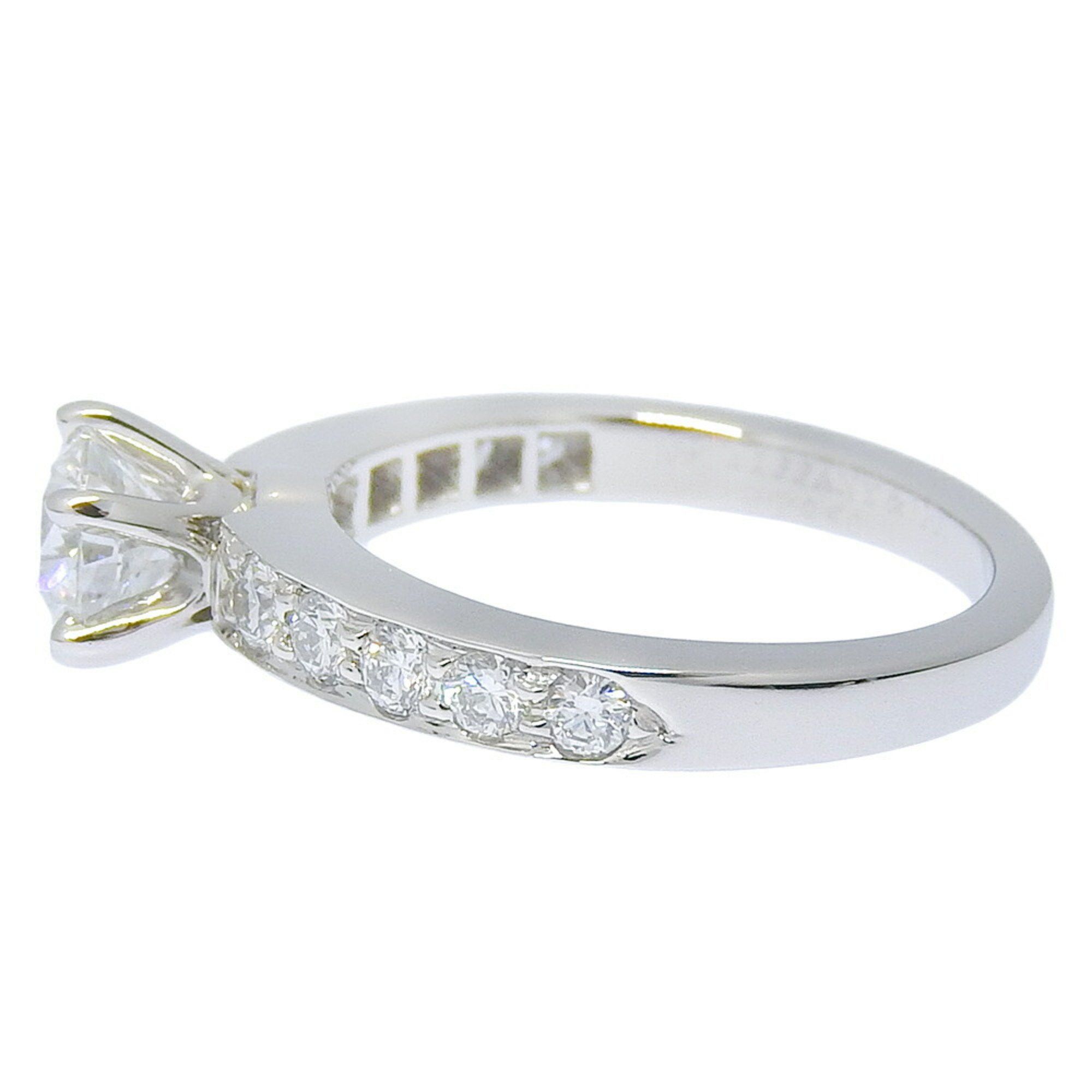 Tiffany & Co. Tiffany & Co. Solitaire size 4 ring, half eternity, Pt950 platinum x diamond, 0.50, approx. 3.9g, Solitaire, women's Size ONE SIZE - 5 Thumbnail