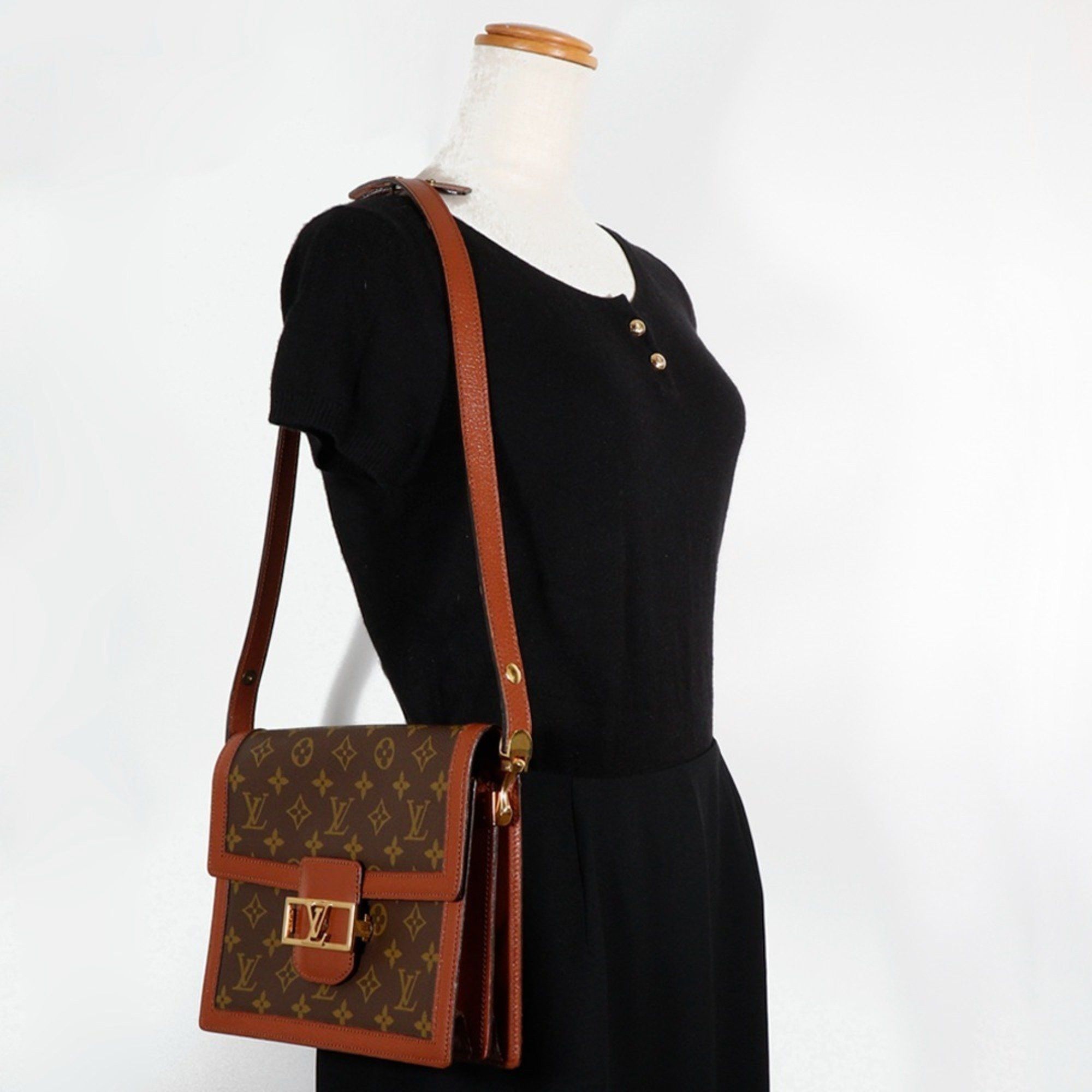 Louis Vuitton Louis Vuitton Sac Dauphine Shoulder Bag M51410 Monogram Canvas Brown A5 Flap Women's Size ONE SIZE - 20 Thumbnail