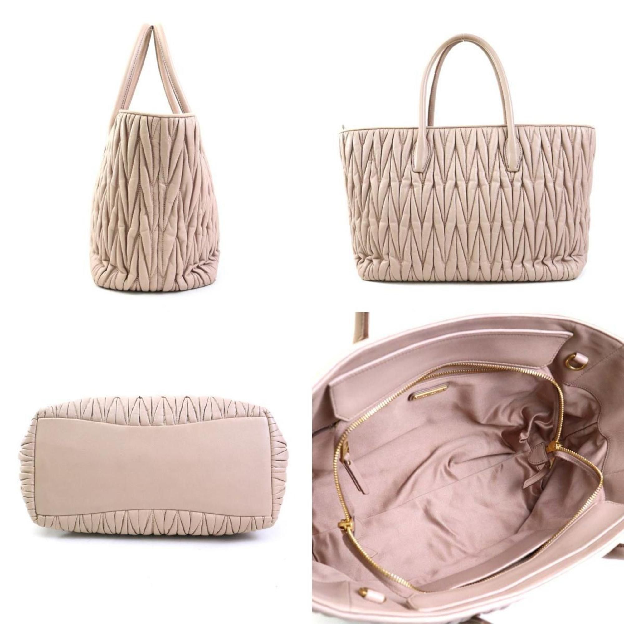 Miu Miu Miu Miu Miu handbag shoulder bag leather pink beige ladies h31232a Size ONE SIZE - 2 Thumbnail