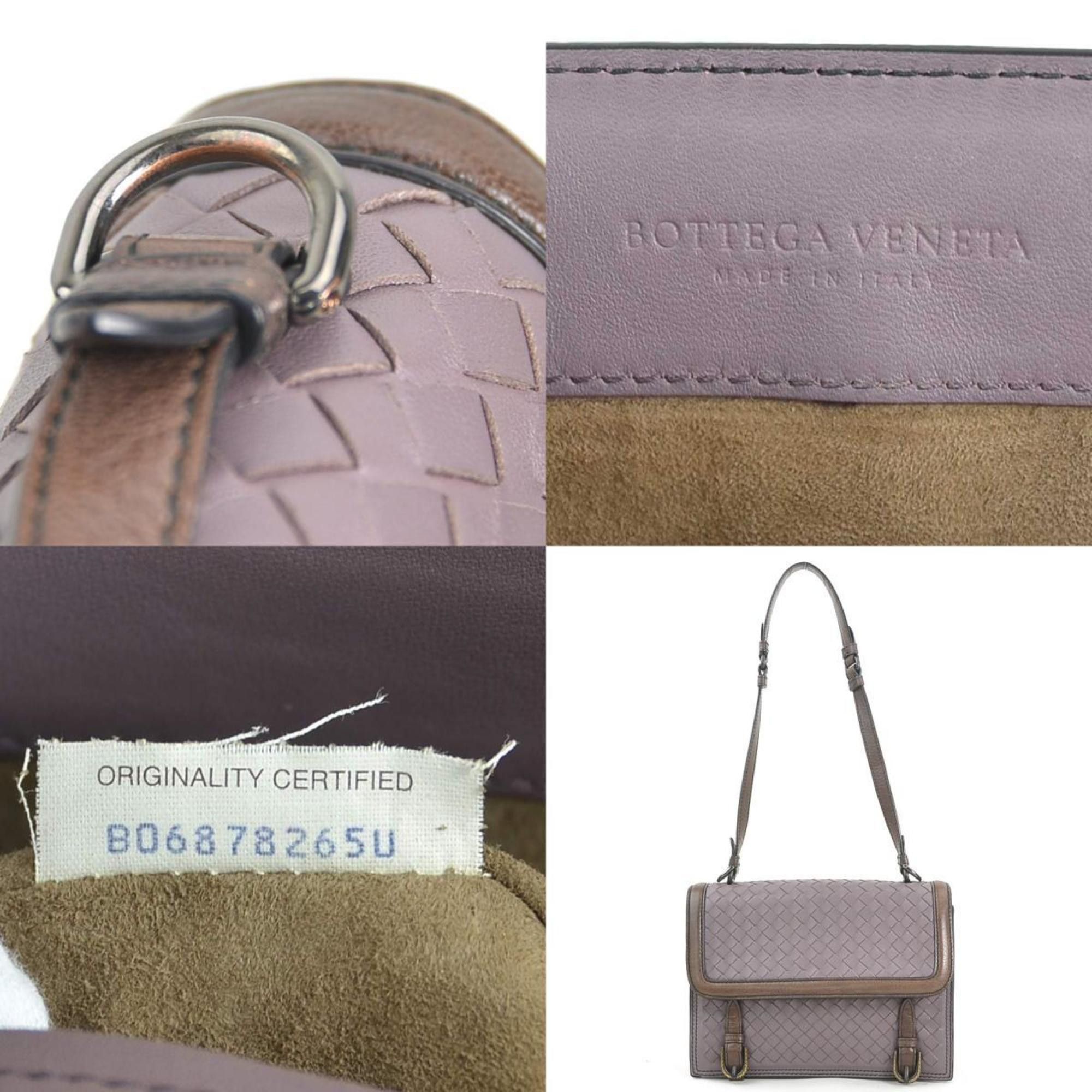 Bottega Veneta Bottega Veneta Shoulder Bag Intrecciato Leather Purple Brown Women's e60474a Size ONE SIZE - 5 Thumbnail