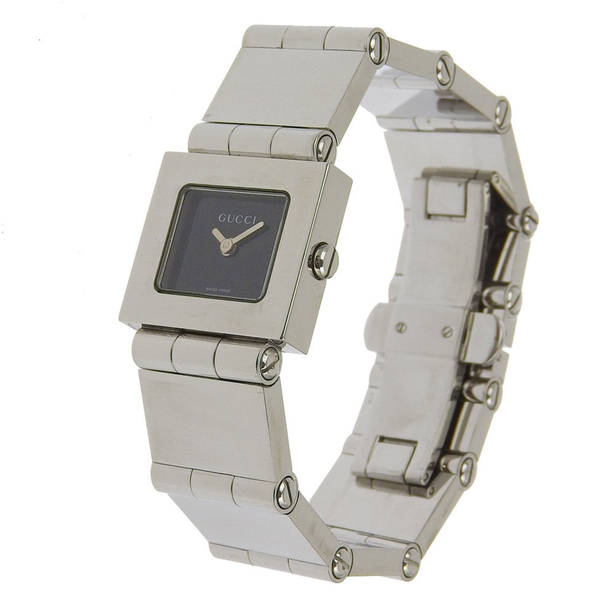 Gucci Gucci Watch 600L Stainless Steel Quartz Analog Display Black Dial Women's Size ONE SIZE - 2 Thumbnail
