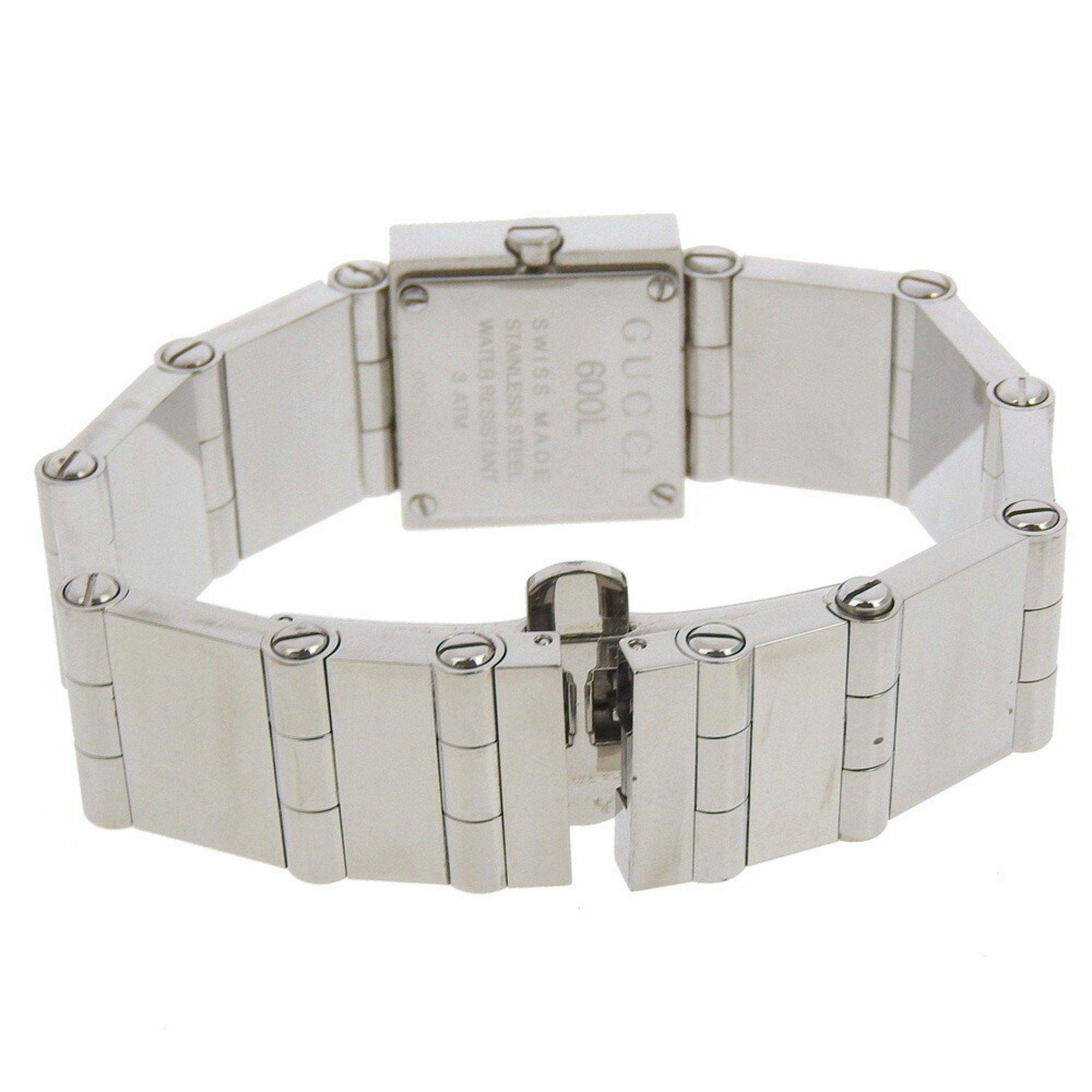 Gucci Gucci Watch 600L Stainless Steel Quartz Analog Display Black Dial Women's Size ONE SIZE - 5 Thumbnail