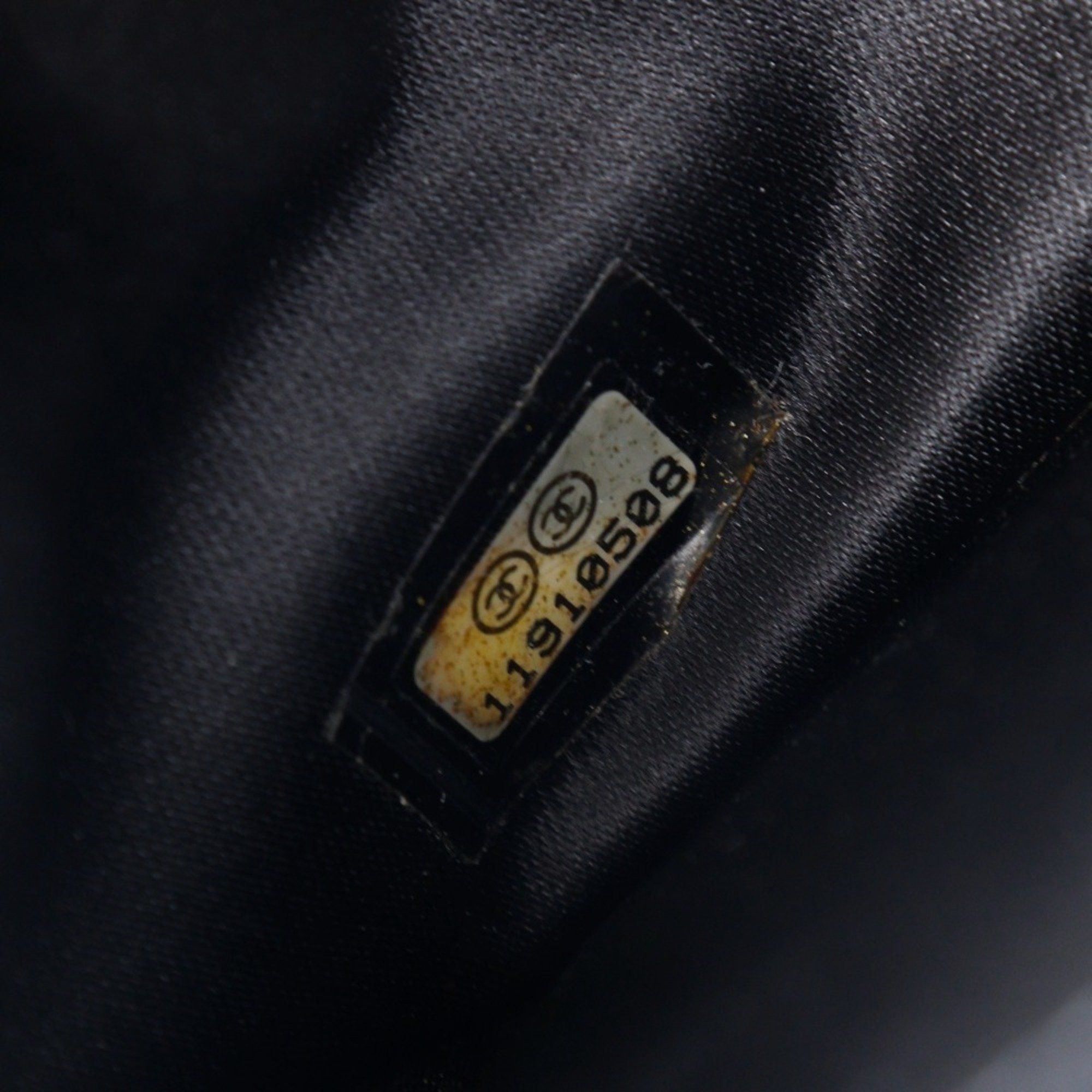 Chanel CHANEL Icon Line Bi-fold Wallet W A37152 Patent Leather 2014 Black Snap Button Women's Size ONE SIZE - 14 Thumbnail
