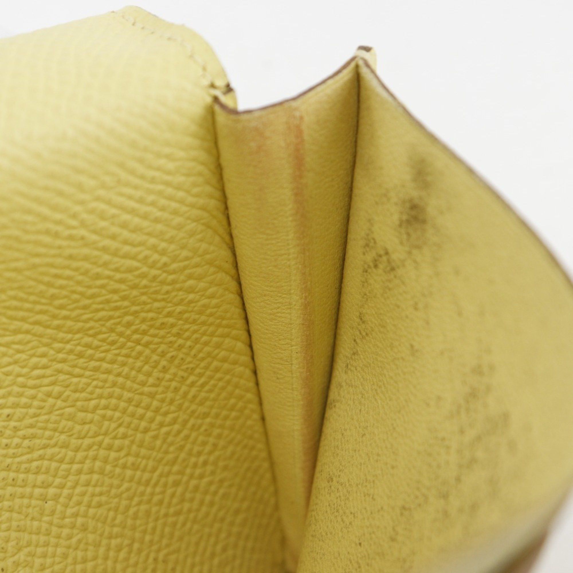 Hermes Hermes Beansufla Long Wallet Veau Epsom 2014 Yellow R Belt Clasp Women's Size ONE SIZE - 9 Thumbnail