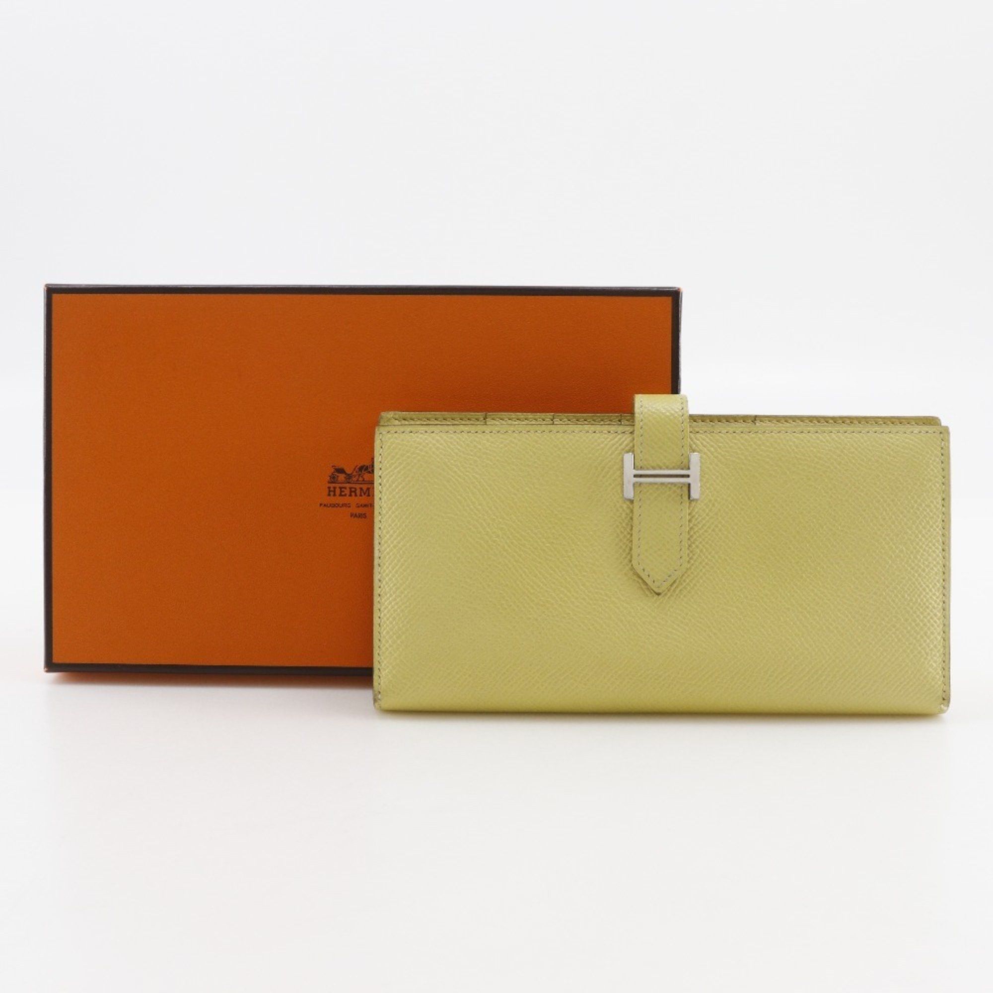 Hermes Hermes Beansufla Long Wallet Veau Epsom 2014 Yellow R Belt Clasp Women's Size ONE SIZE - 16 Thumbnail
