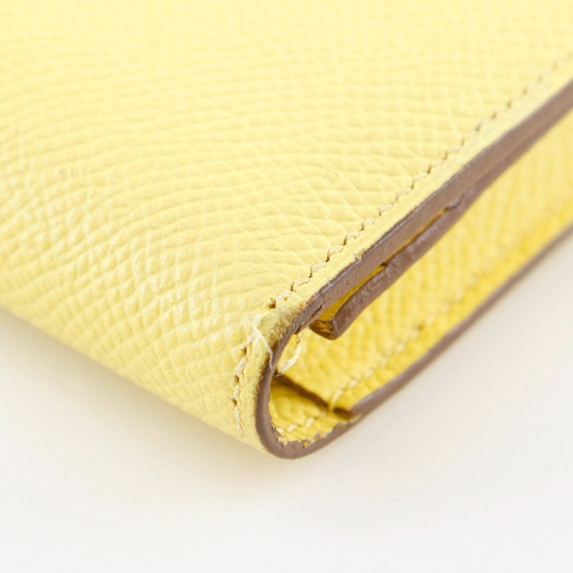 Hermes Hermes Beansufla Long Wallet Veau Epsom 2014 Yellow R Belt Clasp Women's Size ONE SIZE - 5 Thumbnail