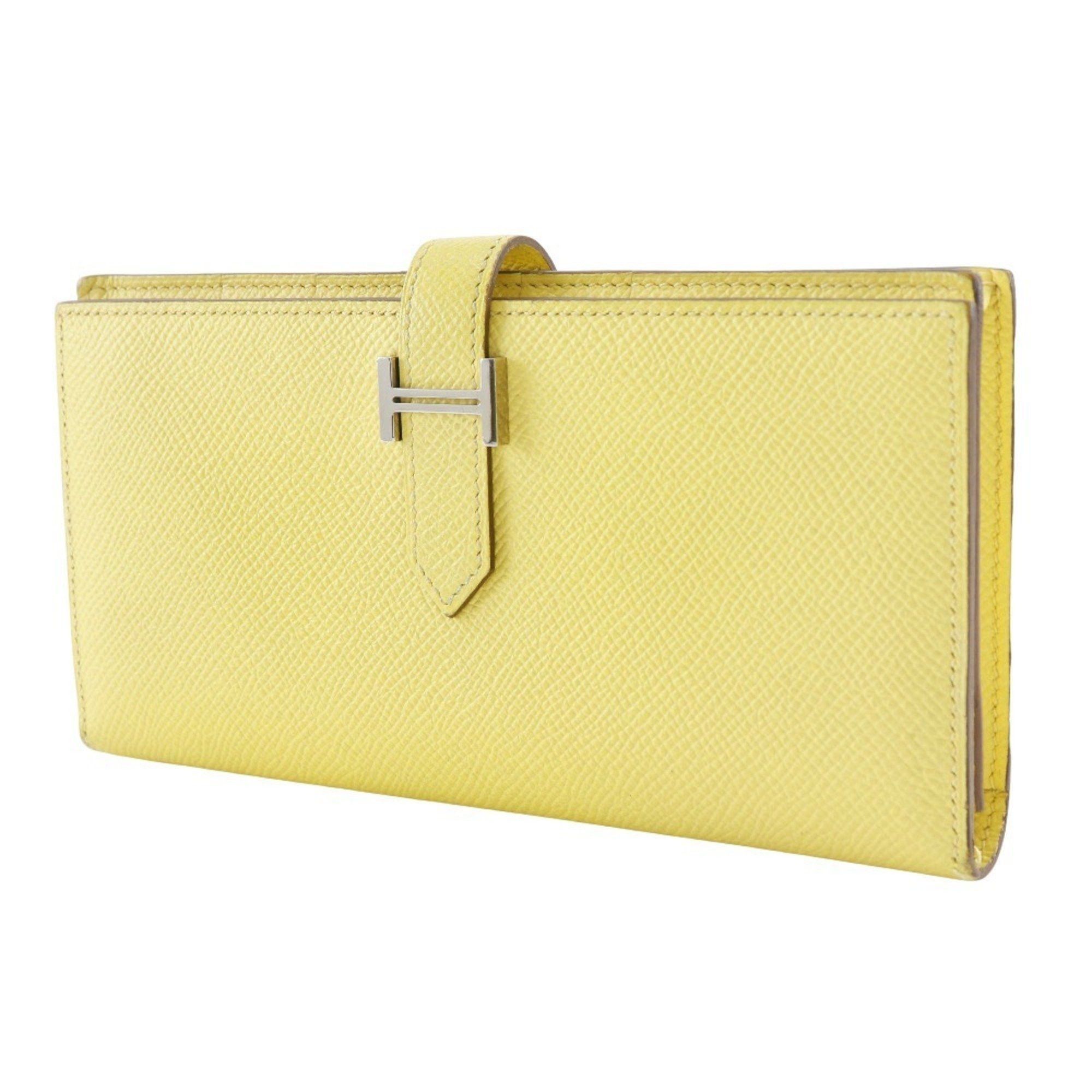 Hermes Hermes Beansufla Long Wallet Veau Epsom 2014 Yellow R Belt Clasp Women's Size ONE SIZE - 2 Thumbnail