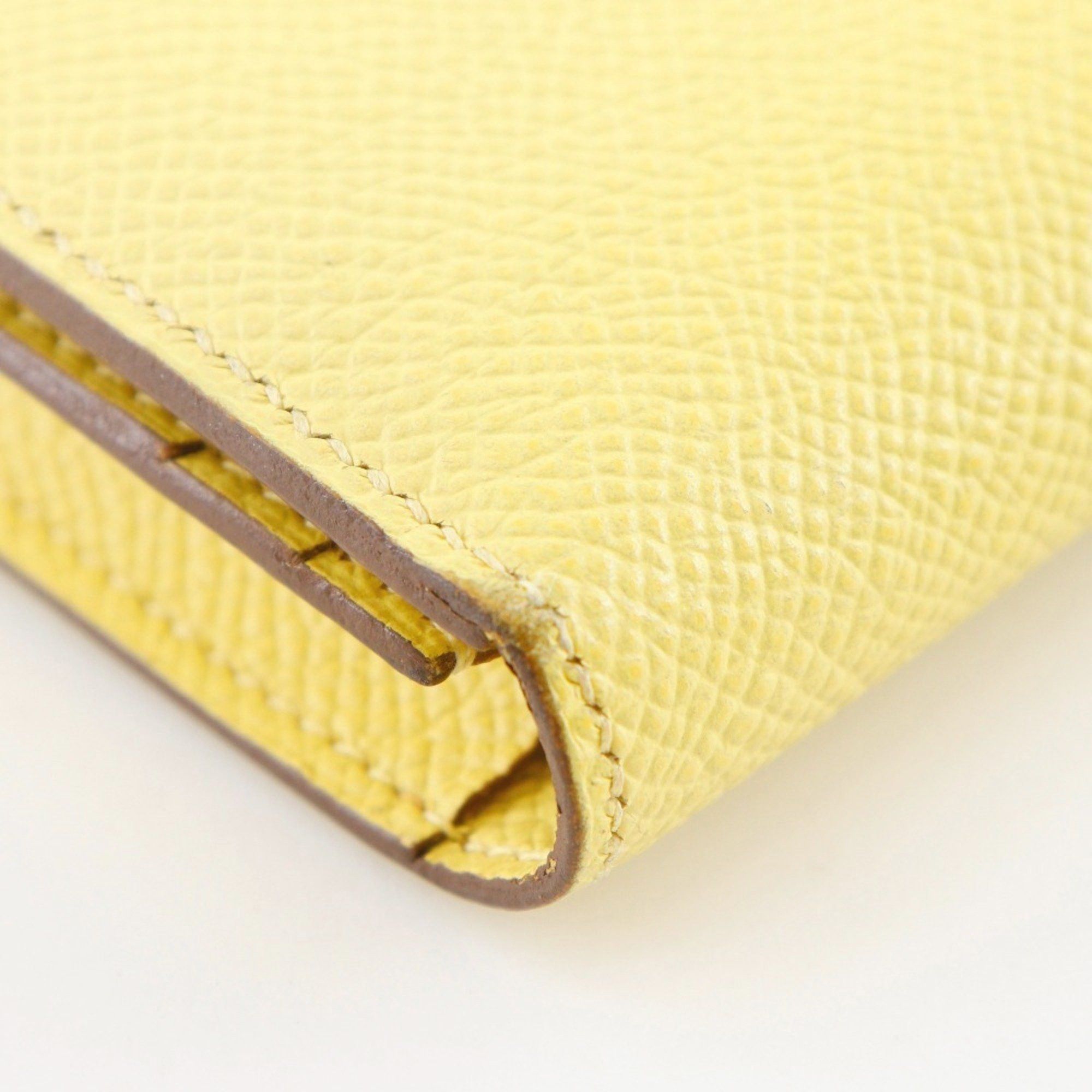 Hermes Hermes Beansufla Long Wallet Veau Epsom 2014 Yellow R Belt Clasp Women's Size ONE SIZE - 4 Thumbnail