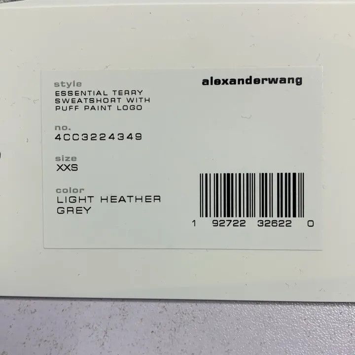 Alexander Wang Alexander Wang SS23 Grey Logo Mid-Length Shorts 0079 Size 22" - 4 Thumbnail