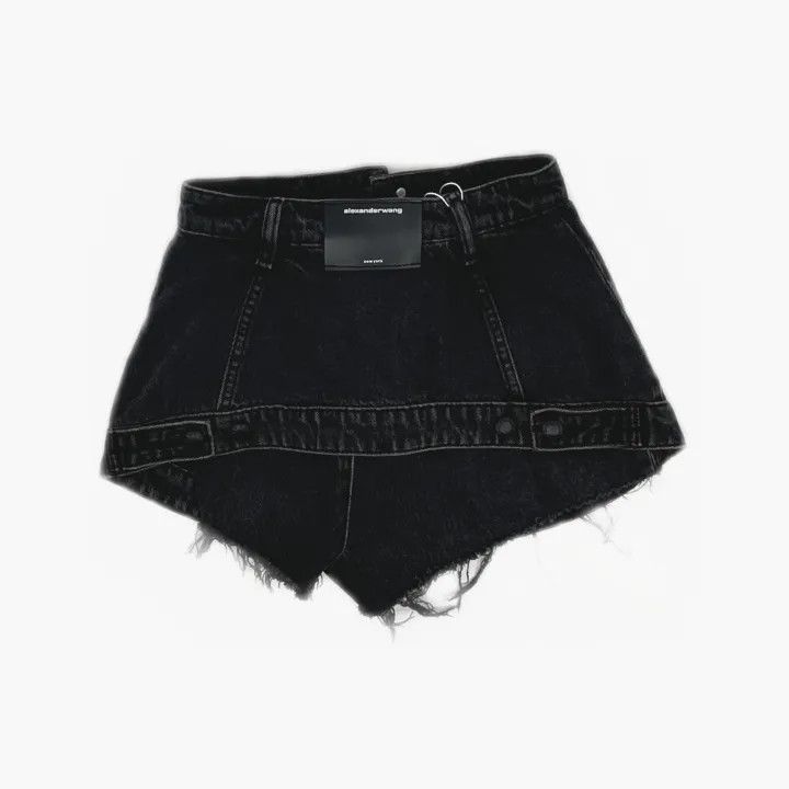 Alexander Wang Alexander Wang Vintage Black Denim Shorts for Women 0079 Size 24" / US 00 / IT 34 - 3 Thumbnail