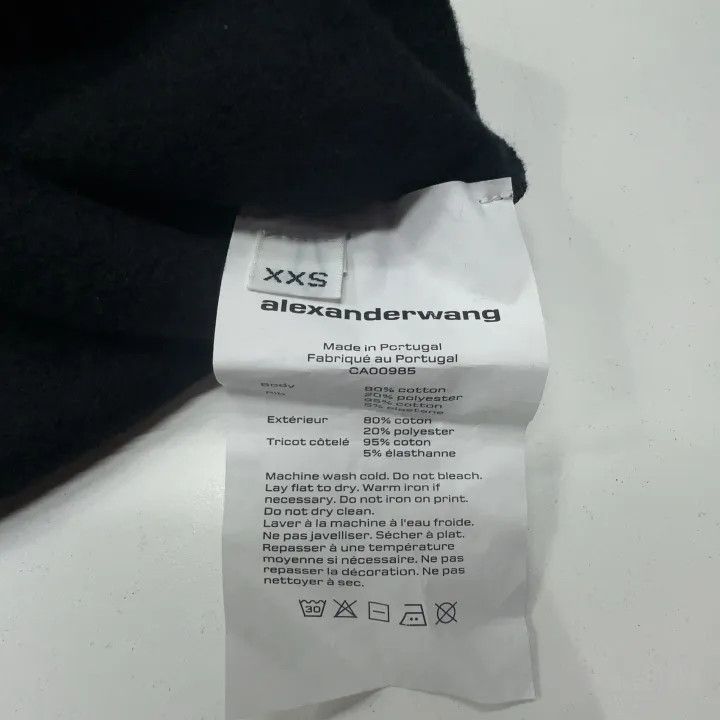 Alexander Wang Alexander Wang Black Logo Hoodie for Women 0079 Size XXS / US 00 / IT 34 - 4 Thumbnail