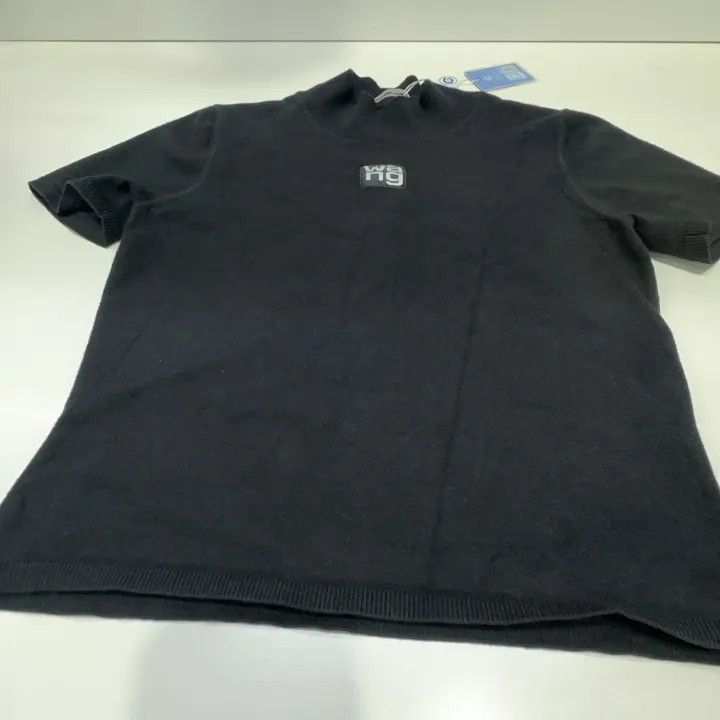 Alexander Wang Logo Knit Short Sleeve Top 0079