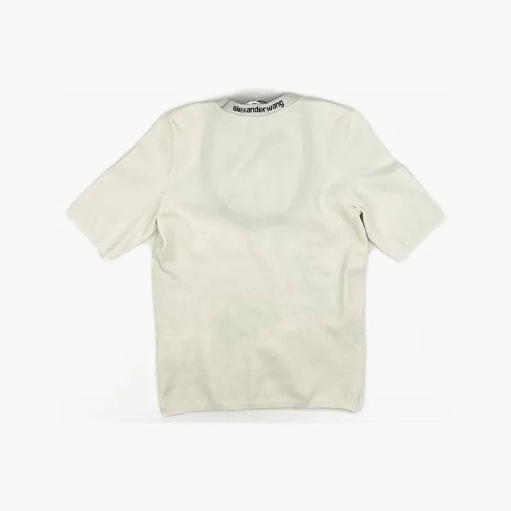 Alexander Wang Alexander Wang SS22 Logo Knit Short Sleeve T-Shirt 0079 Size M / US 6-8 / IT 42-44 - 3 Thumbnail