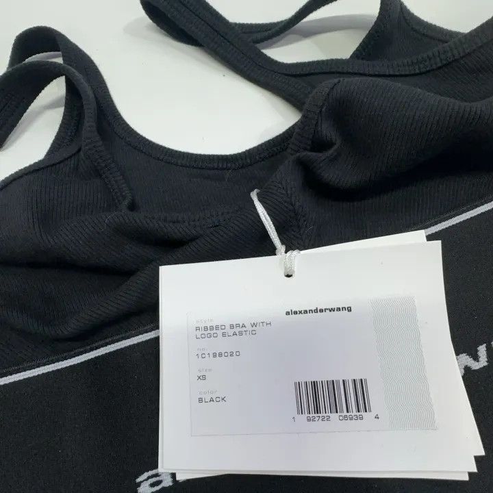 Alexander Wang Alexander Wang SS22 Black Logo Sports Bra 0079 Size XS / US 0-2 / IT 36-38 - 4 Thumbnail