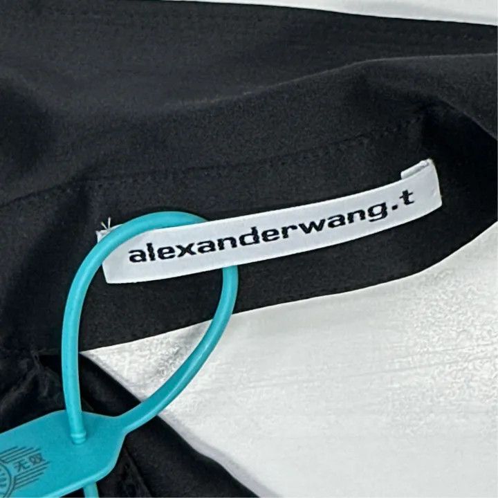 Alexander Wang Alexander Wang Black Off-Shoulder Long Sleeve Shirt 0079 Size S / US 4 / IT 40 - 2 Thumbnail