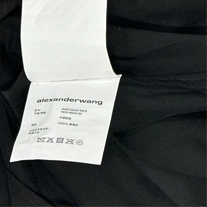 Alexander Wang Alexander Wang Black Off-Shoulder Long Sleeve Shirt 0079 Size S / US 4 / IT 40 - 4 Thumbnail