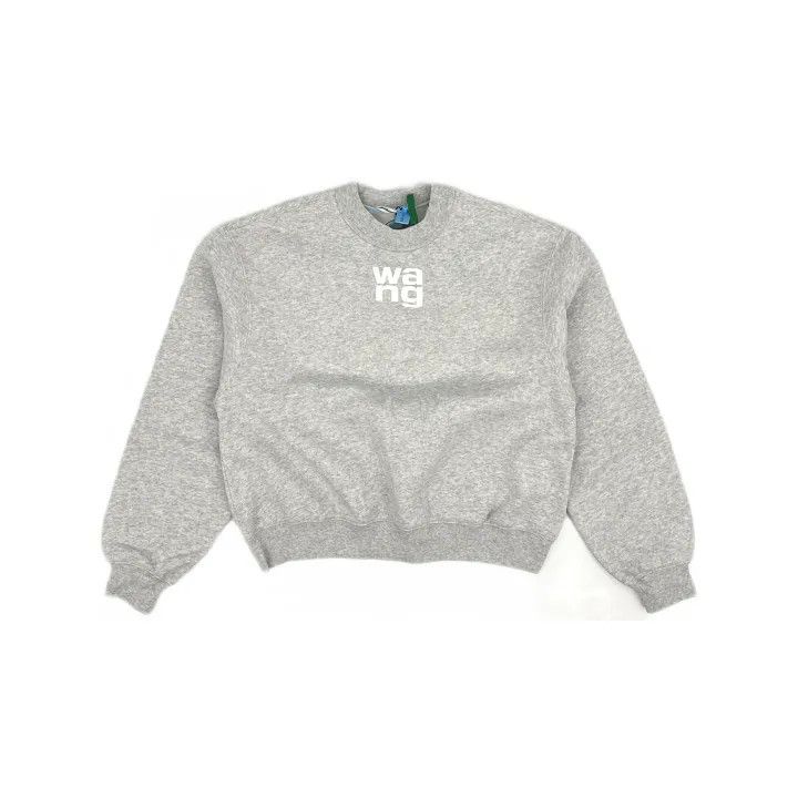 Alexander Wang Alexander Wang Gray Layered Logo Sweatshirt 0079 Size XS / US 0-2 / IT 36-38 - 2 Thumbnail