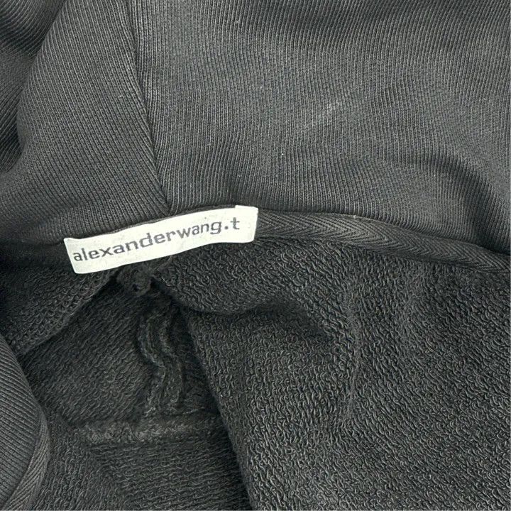Alexander Wang Alexander Wang Black Cropped Hoodie Jacket 0079 Size S / US 4 / IT 40 - 2 Thumbnail