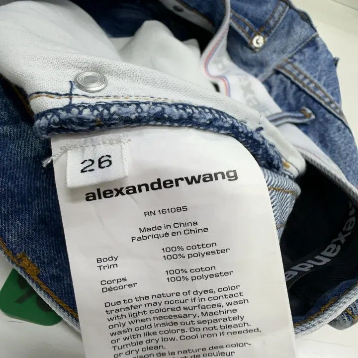 Alexander Wang Alexander Wang SS23 Logo Denim Shorts for Women 0079 Size 26" / US 2 / IT 38 - 3 Thumbnail