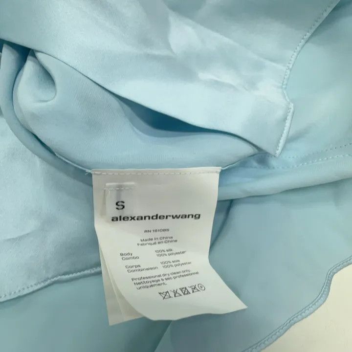 Alexander Wang Alexander Wang Blue Long Sleeve Shirt for Women 0079 Size S / US 4 / IT 40 - 6 Thumbnail