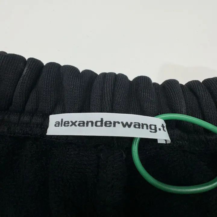 Alexander Wang Alexander Wang Black Apple Logo Sweatpants for Women 0079 Size 22" - 2 Thumbnail