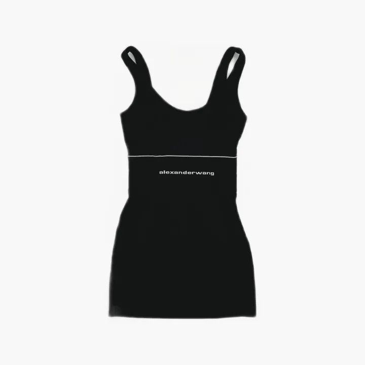 Alexander Wang Alexander Wang Logo Mini Dress for Women 0079 Size S / US 4 / IT 40 - 3 Thumbnail