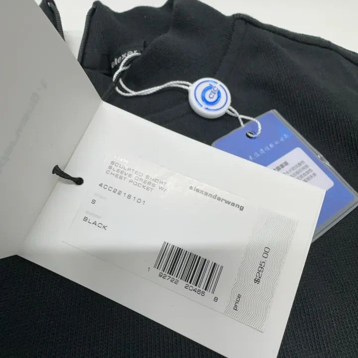 Alexander Wang Alexander Wang Black Pocket Design Short Sleeve Dress 0079 Size S / US 4 / IT 40 - 4 Thumbnail