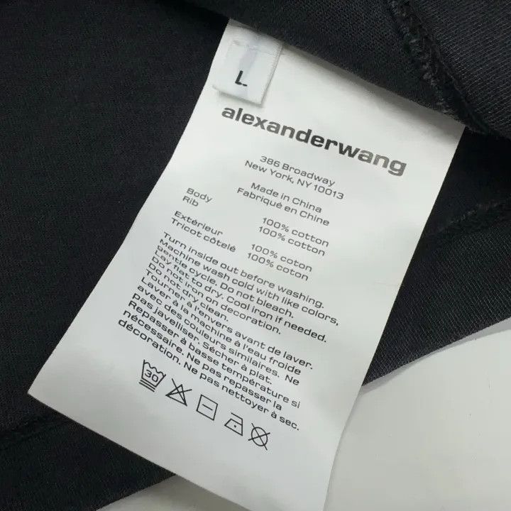 Alexander Wang Alexander Wang SS20 Logo Crop T-shirt for Women 0079 Size L / US 10 / IT 46 - 4 Thumbnail