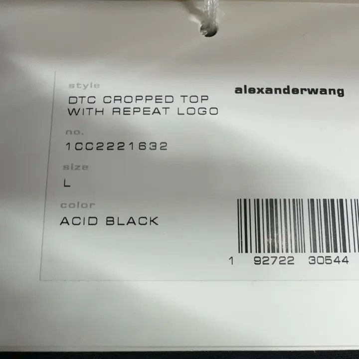 Alexander Wang Alexander Wang SS20 Logo Crop T-shirt for Women 0079 Size L / US 10 / IT 46 - 6 Thumbnail