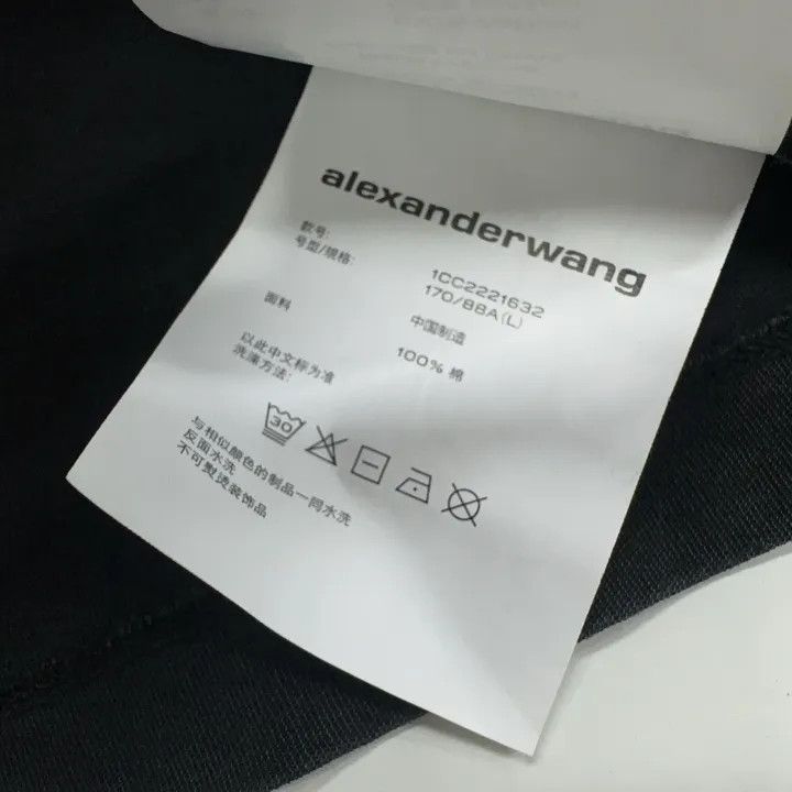 Alexander Wang Alexander Wang SS20 Logo Crop T-shirt for Women 0079 Size L / US 10 / IT 46 - 5 Thumbnail