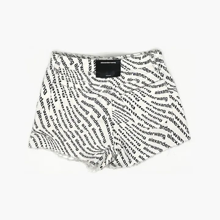 Alexander Wang Alexander Wang SS22 White Printed Casual Shorts 0079 Size 25" / US 0 / IT 36 - 3 Thumbnail