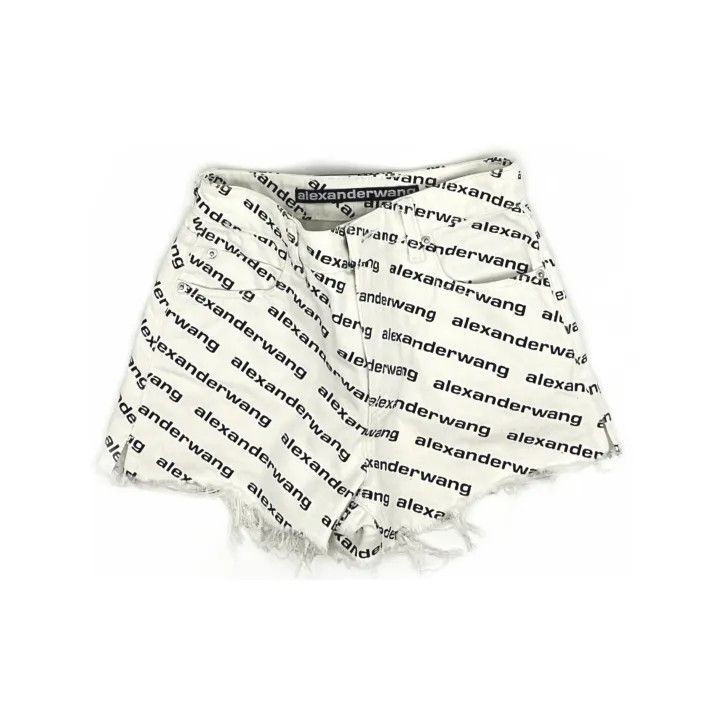 Alexander Wang Alexander Wang Logo Print Casual Shorts for Women 0079 Size 24" / US 00 / IT 34 - 2 Thumbnail