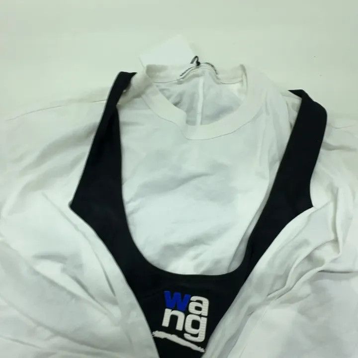Alexander Wang Alexander Wang SS21 Cropped Twist Letter Tee 0079 Size L / US 10 / IT 46 - 8 Thumbnail